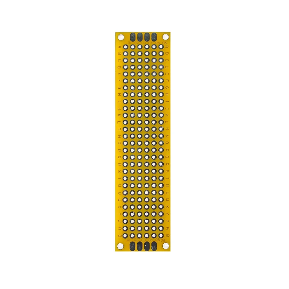 5PCS PCB Board Yellow Double-sided Board 2*8CM PCB DIY Universal Circuit Boards