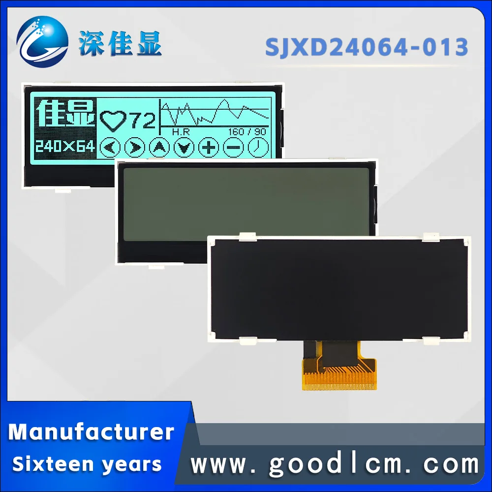 Imagem -06 - Módulo Gráfico do Lcd da Matriz do Ponto Porta Serial Paralela Controle Industrial Luminoso do Rgb Sjxd24064013 St75256 240x64