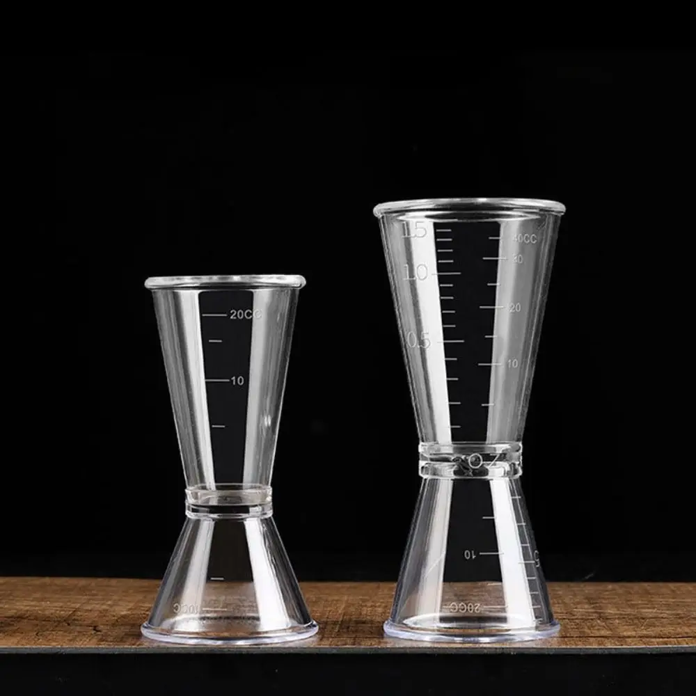 Полипропиленовая мерная чашка, новинка, прозрачная 20/40cc, короткая Штабелируемая мерная банка объемом 10/20cc