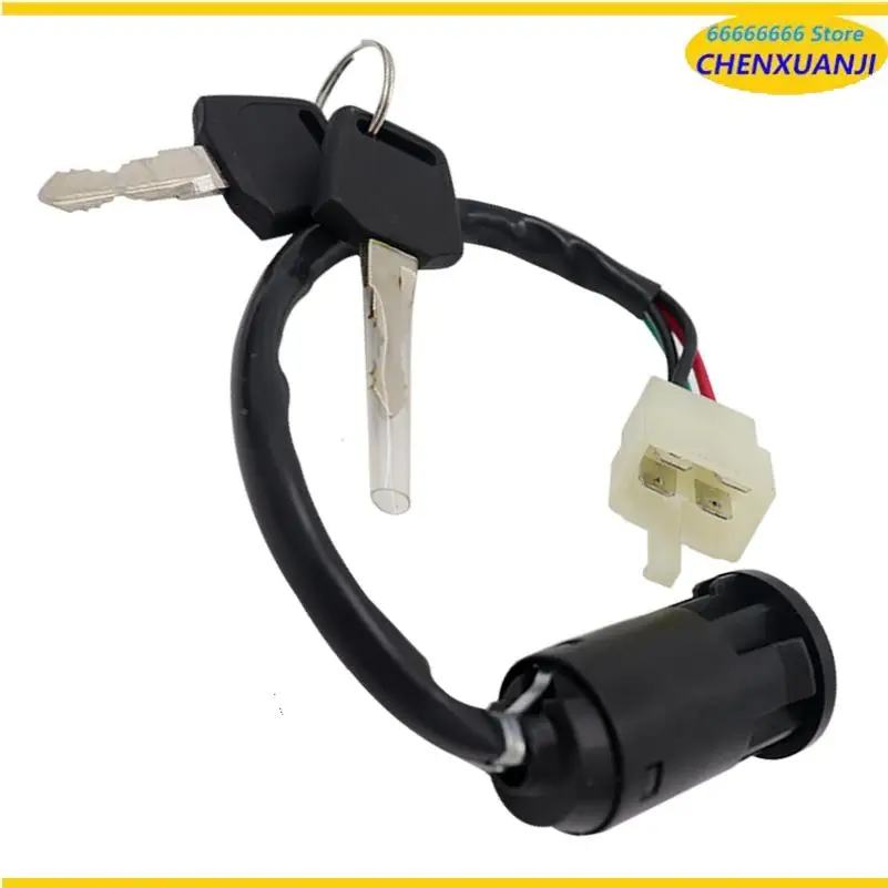 Universal Motorcycle Ignition Switch Key 4 Pin Wire On/Off For 50cc-250cc ATV Go kart Scooter Quad Dirt Bike Accessories