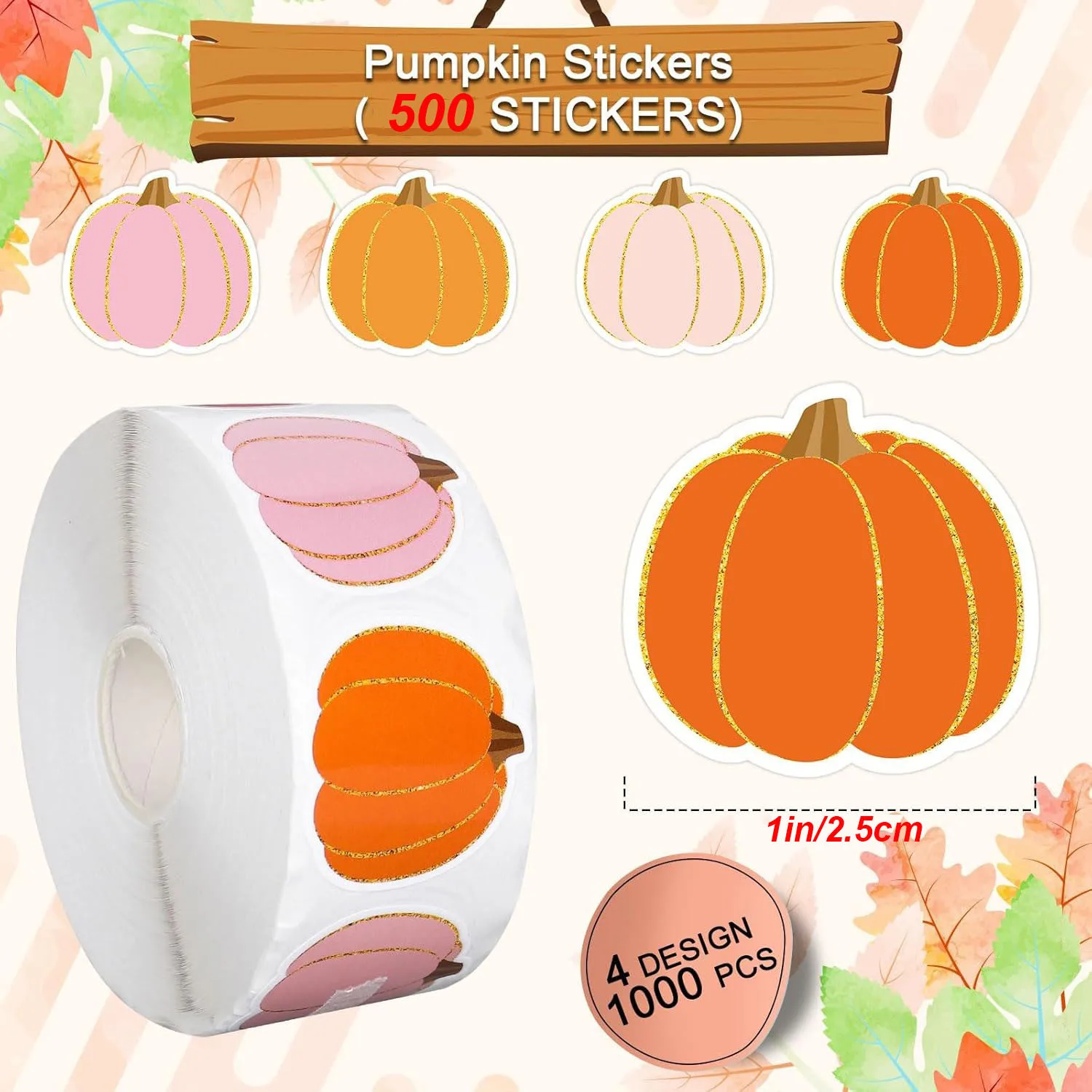 100-500pcs Halloween Stickers Pumpkin Handmade Labels Halloween Gift Decor Stickers Stationery stickers