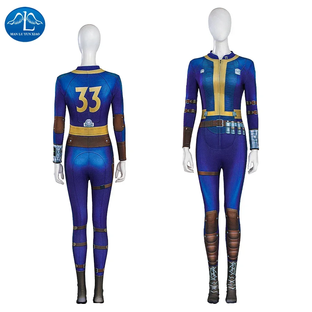 Fallout Lucy Cosplay Bodysuit Vault 33 Cosplay Costume Lucy McLean Uniform Halloween Carnival Party Cosplay Costume