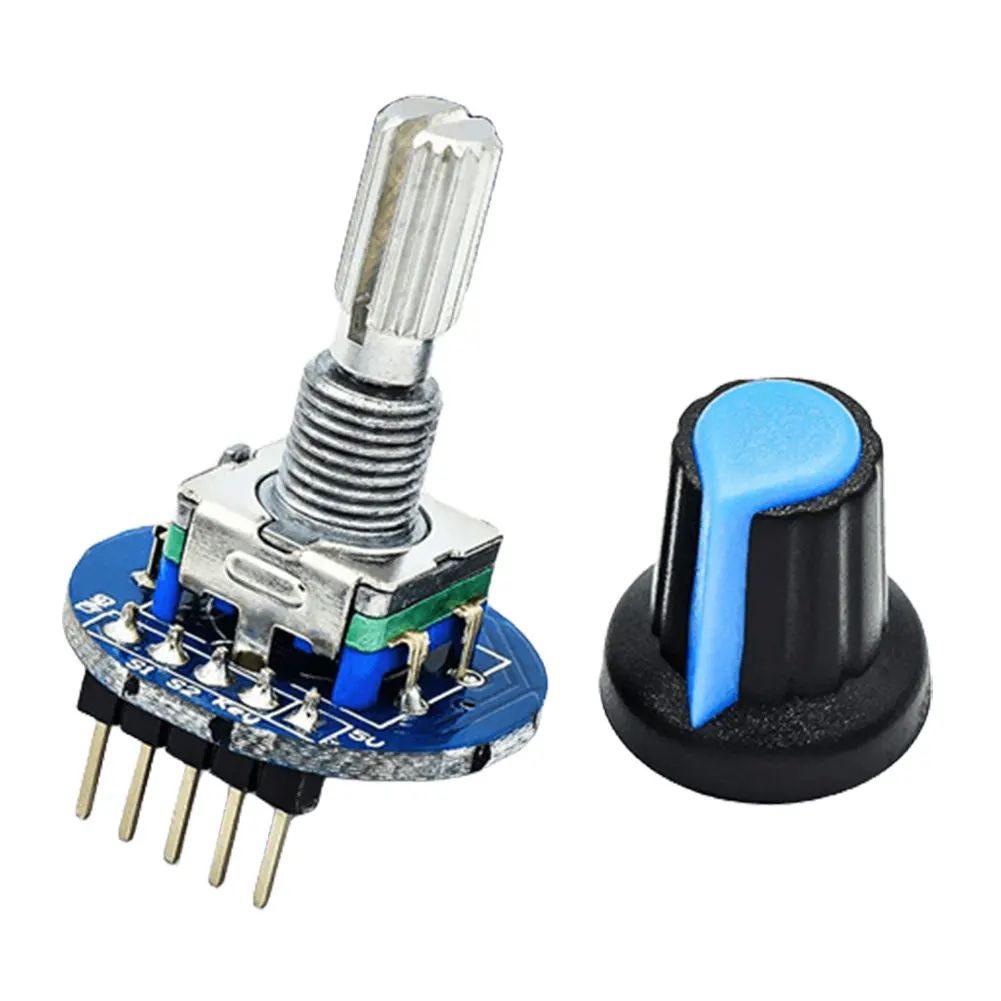 1-10PCS 360° Rotary Encoder Module for Arduino Brick Sensor Development Round Audio Rotating Potentiometer Knob Cap EC11 Module image 4