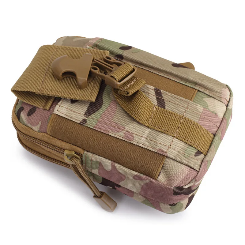 

Summer mobile phone bag outdoor hiking and cycling sports waist bag camouflage Oxford cloth tactical bag for men