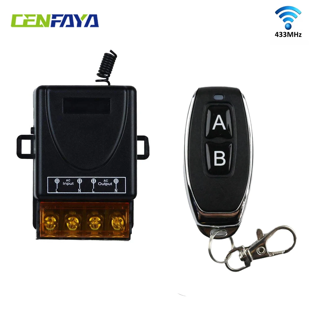 CENFAYA 433Mhz Wireless Remote Control Switch AC 110V 230V  220V 30A Relay Receiver  for Light Water Pump Household Appliances