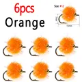 6 piezas de color naranja