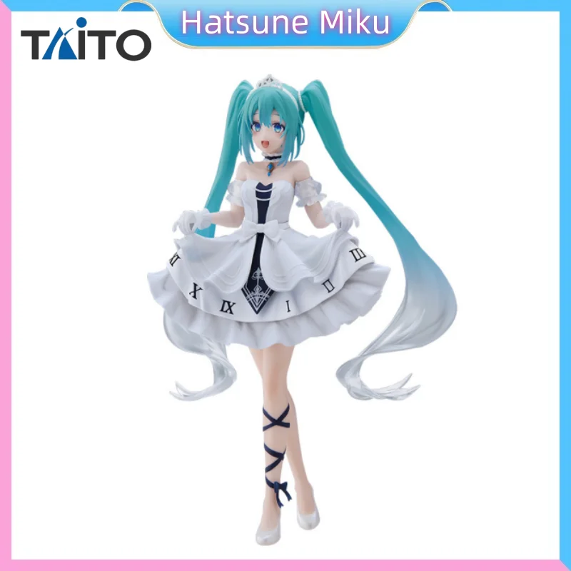 

В наличии оригинальные TAITO Hatsune Miku Fairy Tale Fairyland Золушка ПВХ аниме фигурки настольная коллекционная модель игрушки подарок