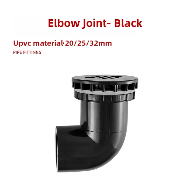 PVC Aquarium Ellenbogen Entwässerung Stecker Schwarz Aquarium Überlauf Gelenke Wasser Einlass Auslass Liefert Rohr DIY Ablauf Armaturen Neue