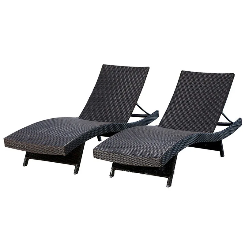 

Outdoor Loungers Waterproof Swimming Pool Beach Courtyard Garden Hotel Terrace Leisure Simple Rattan Loungers