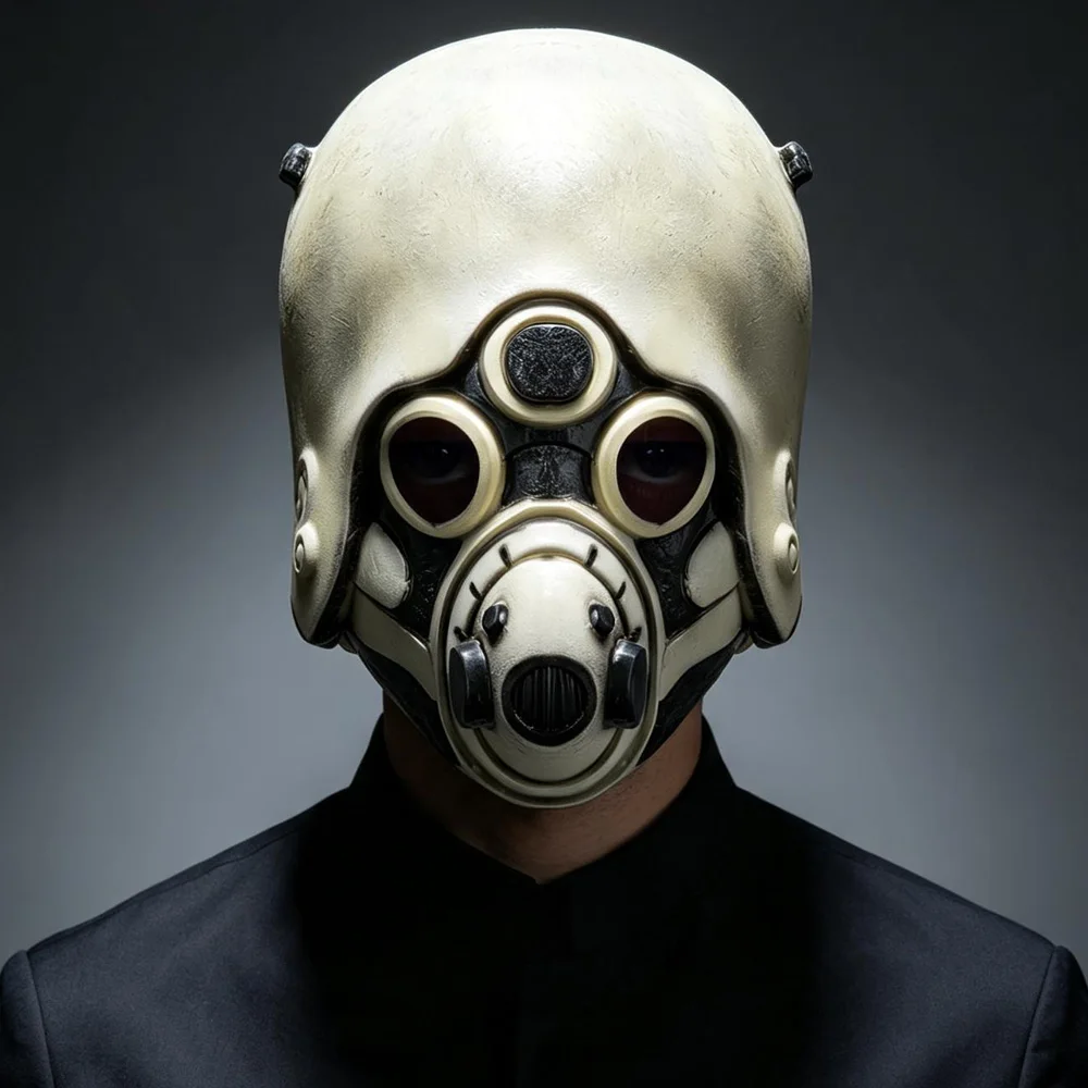 Halloween Alien Mask Cosplay Retro Space UFO Gas Latex Helmet Carnival Masquerade Dress Up Party Costume Props