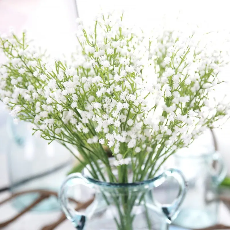 Artificial Flowers Explosion Fake Plastic Gypsophila Wedding Bridal Accessories Clearance Vases Home Room Decor Diy Gifts Cheap