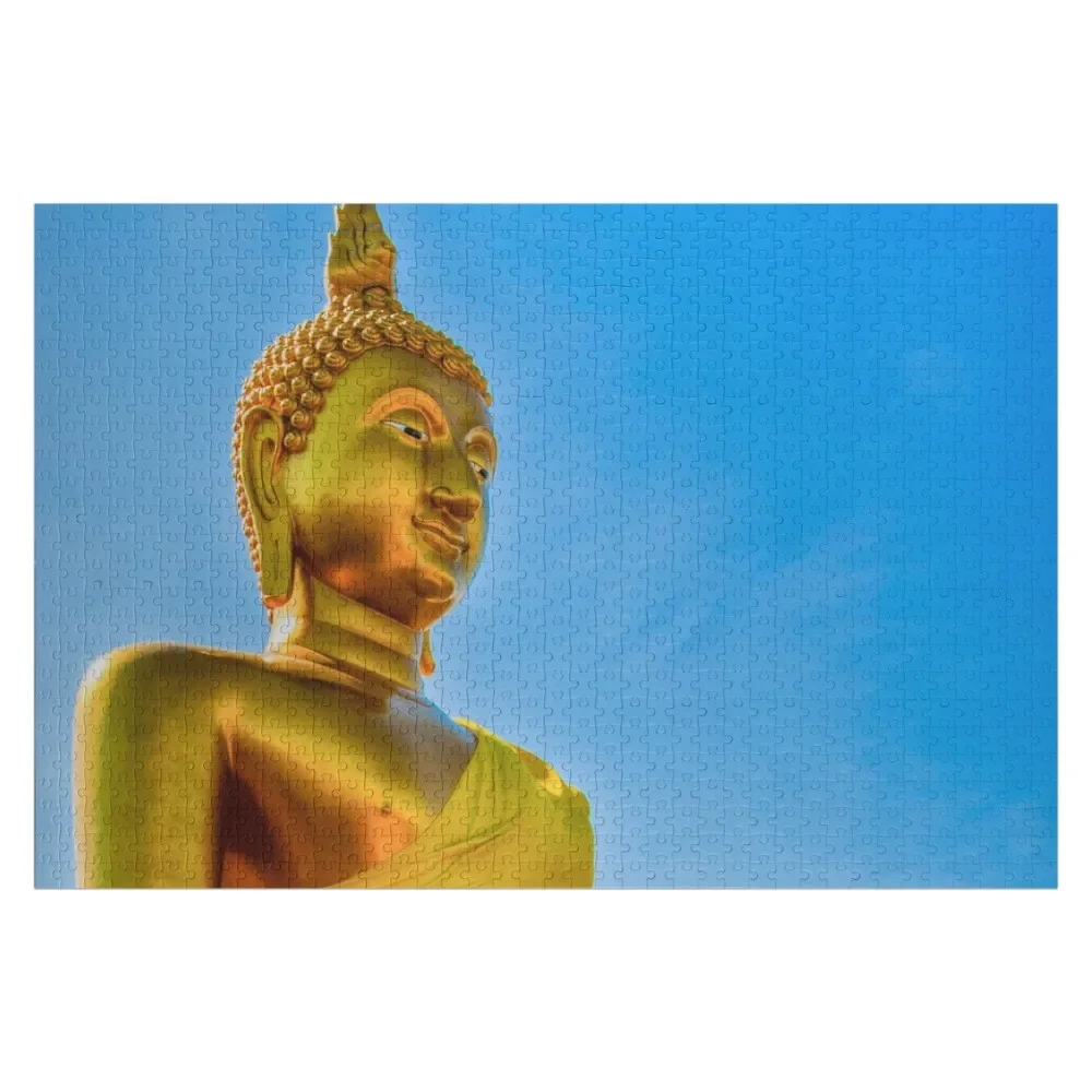 Golden Buddha Thailand Jigsaw Puzzle Customized Photo Woodens For Adults Jigsaw For Kids Wood Name Puzzle