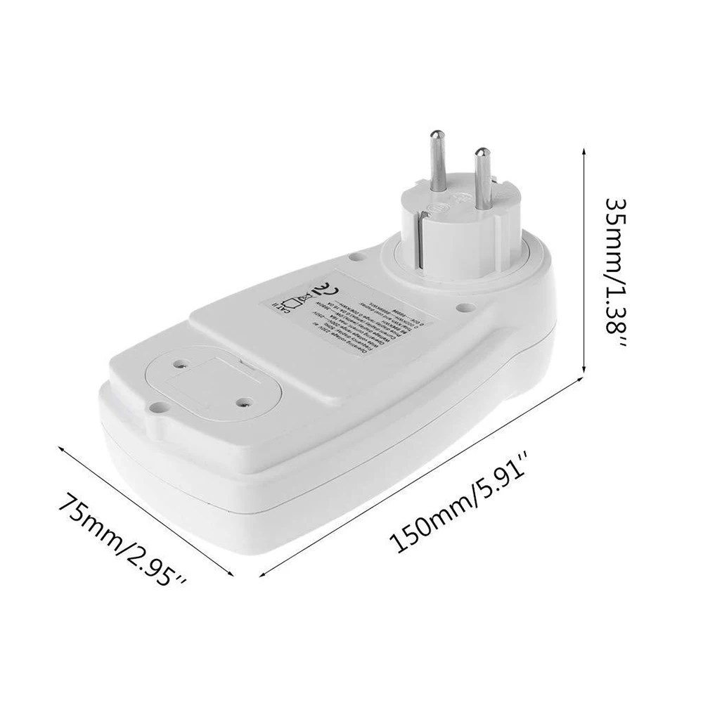 Digital LCD Display EU Plug Energy Meter Wattmeter Wattage Electricity Kwh Power Meter Socket Measuring Outlet Power Analyzer