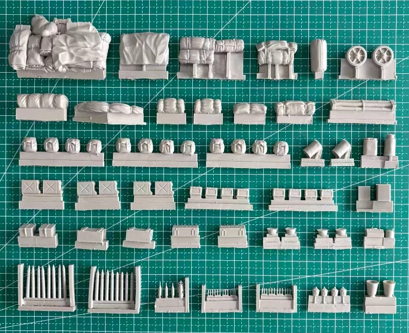 Zusammengebautes Bausatz aus Druckgussharz im Maßstab 1:35 M10 Panzer-Storage-Set der US Army (kein Panzer), unmontiert und unbemalt