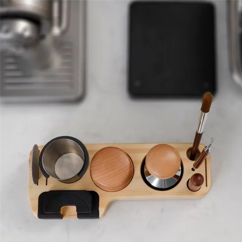 AF93-Universal Coffee Tamper Presser Holder For Espresso Distributor Tamping Station Distribution Lever Tool Tamper Mat