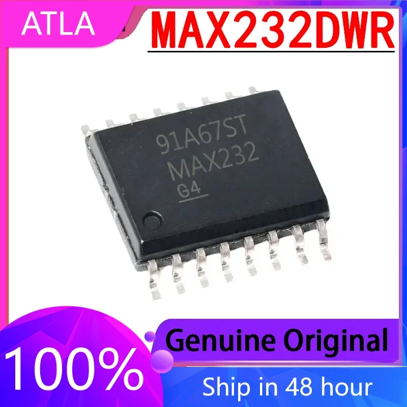 

5PCS New Original MAX232DWR Silk Screen MAX232 Package SOP16 RS232 Driver and Receiver