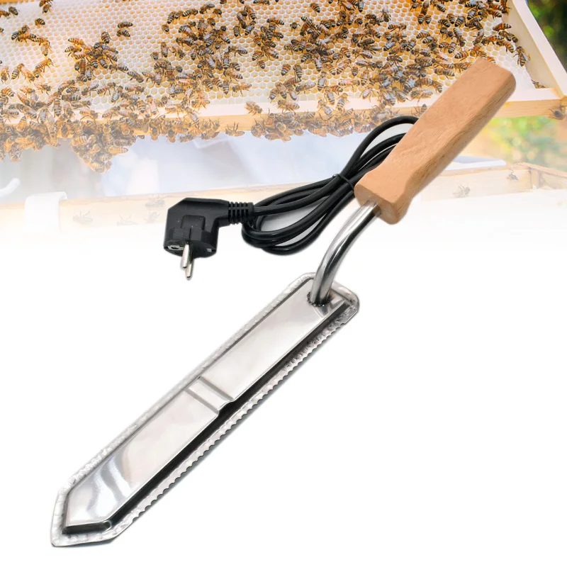 Outdoor Beekeeping Electric Heating Uncapping Knife Sawtooth Honey Scraper Cutting Honey Comb Beehive Equipment Beekeeper Tools