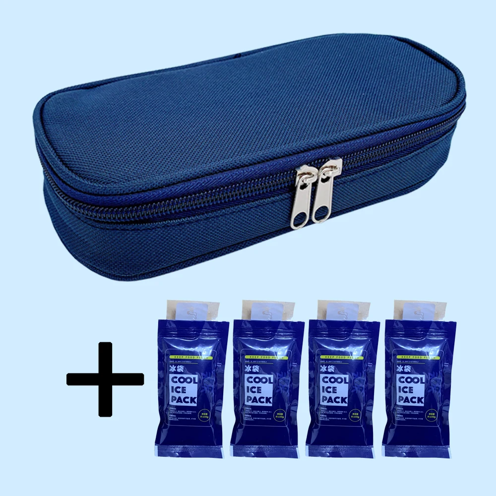 Portable Diabetic Insulin Cooling Bag with Ice Pack Pill Protector Cooler bag Medical Cooler Insulation Organizer Travel Case