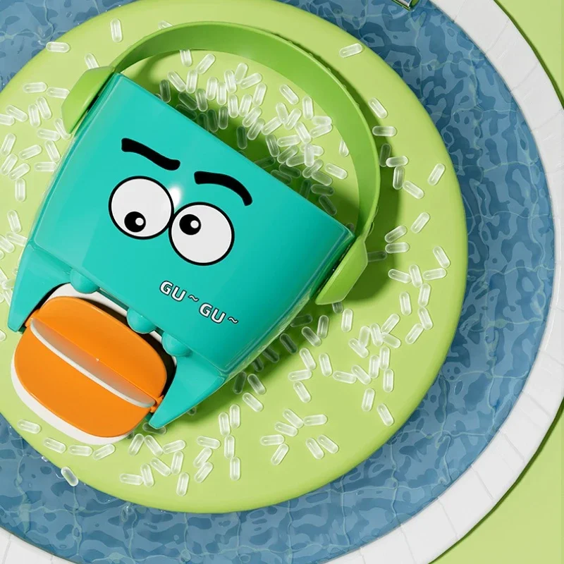 Babybadje Speelgoed Cartoon Baby Mini Douche Kleine Emmer Zomer Grappig Badspeelgoed Draagbare Doucheemmer met Handvat voor Stranden