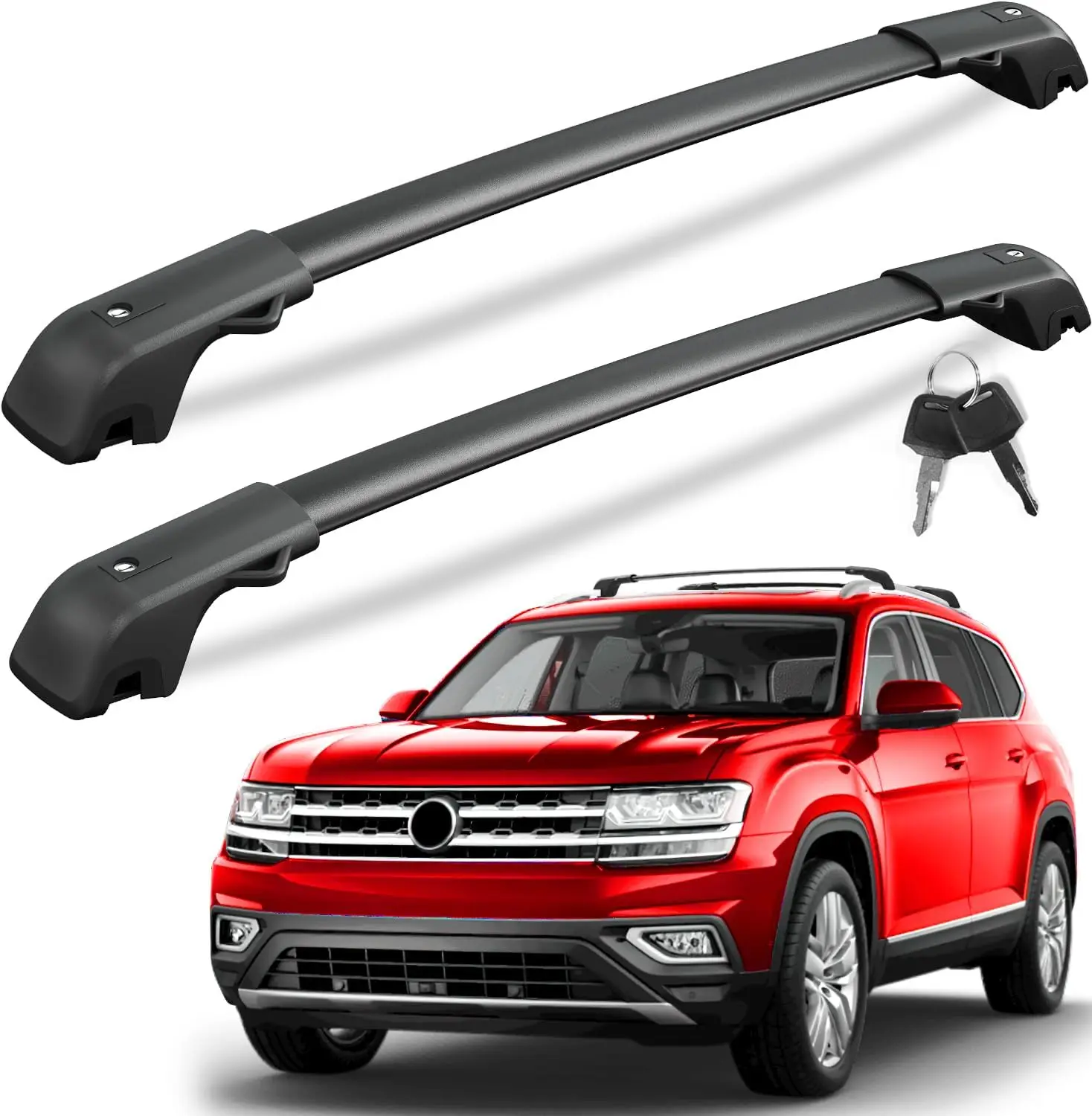 

Heavy Duty Anti-Theft Aluminum Roof Rack Cross Bars Compatible with Volkswagen VW Atlas 2017-2026, Not for Cross Sport