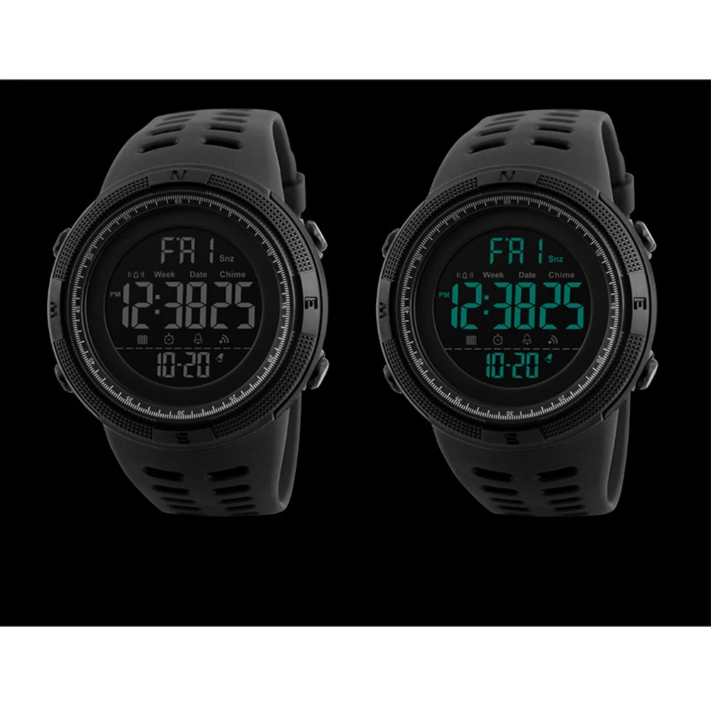 

Fashionable Men Watch Digital Sports Quartz Analog Night EL Light Date Week Alarm Stopwatch Waterproof Student