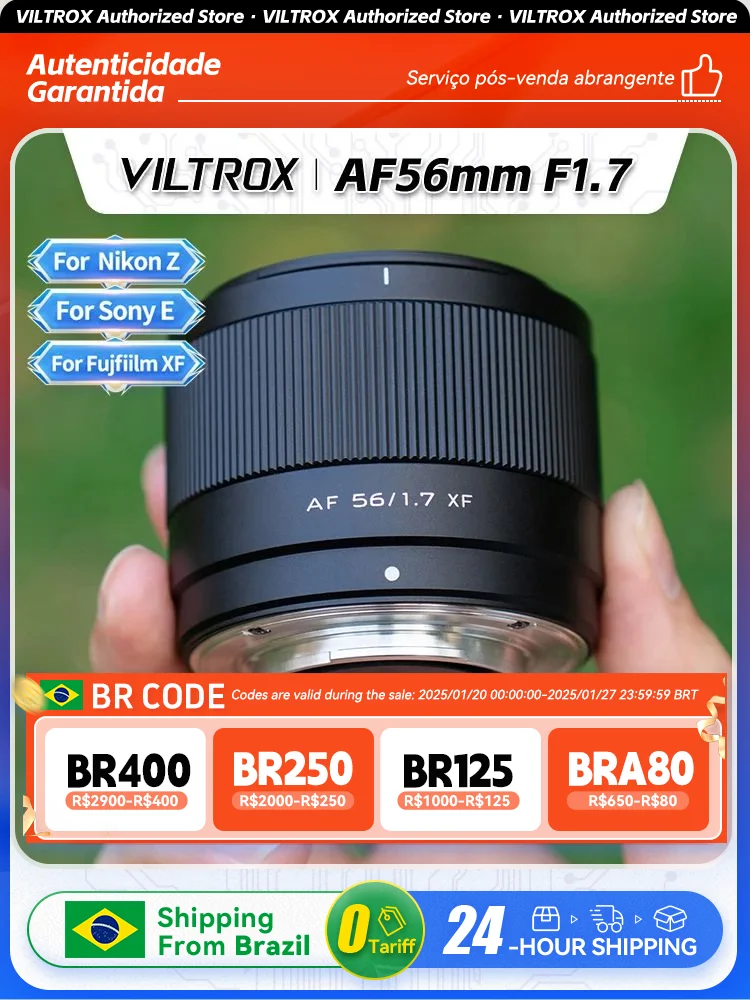 Viltrox AF 56mm F1.7 APS-C Mirrorless Camera Auto Lens for Nikon Z Z30 Z50 Fujifilm XF X-T4  Fujifilm XF X-T30ii X-Pro3 56 1.7