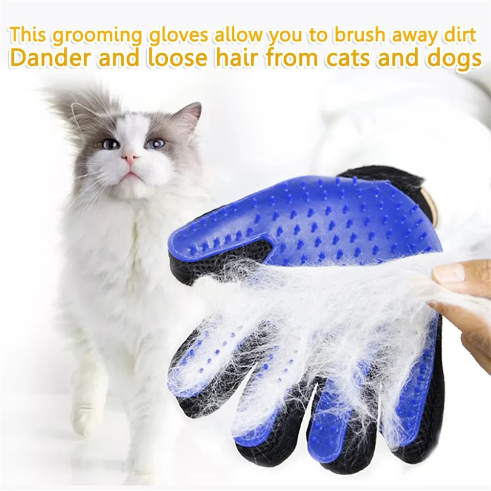Hunde- und Katzenhaarentfernungs-Handschuhe Haustier-Schönheits-Reinigungsbürste Langlebige Praktische Katzen-/Hunde-Massagehandschuhe Haustierhaarentfernungs-Werkzeuge – Detail 2