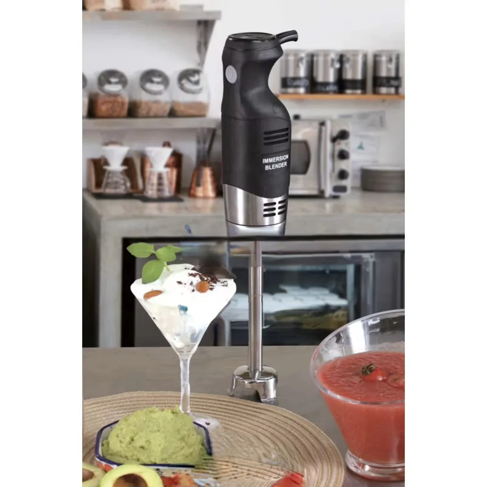 High speed electric commercial immersion blender hand stick blender mixer cuisine immersion blender