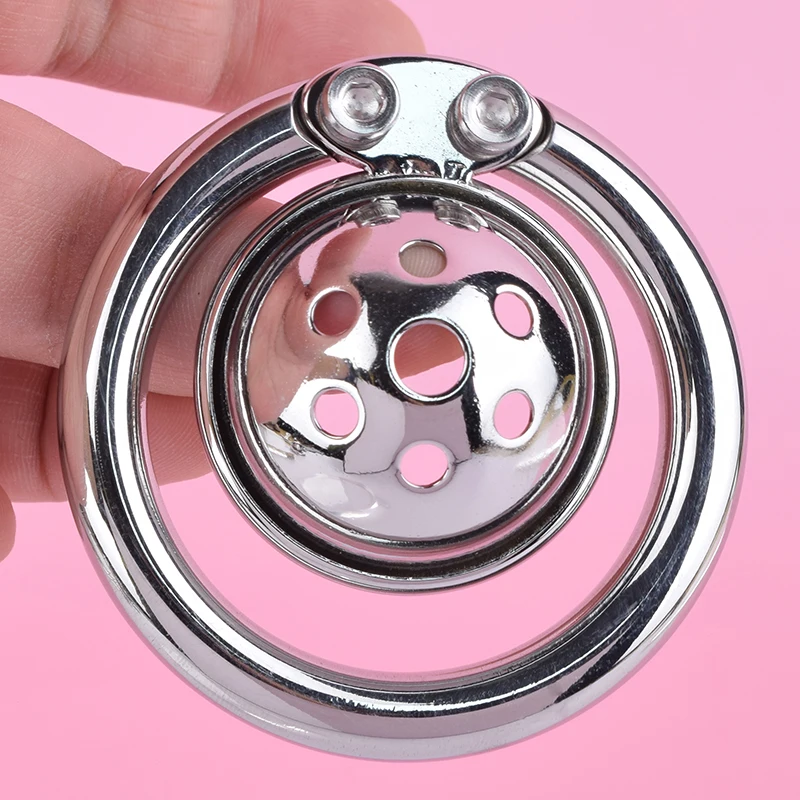 FRRK BDSM Inverted Chastity Cage Negative Cock Lock Harness Belt Stainless Steel Penis Rings Adults Sex Toys for Men