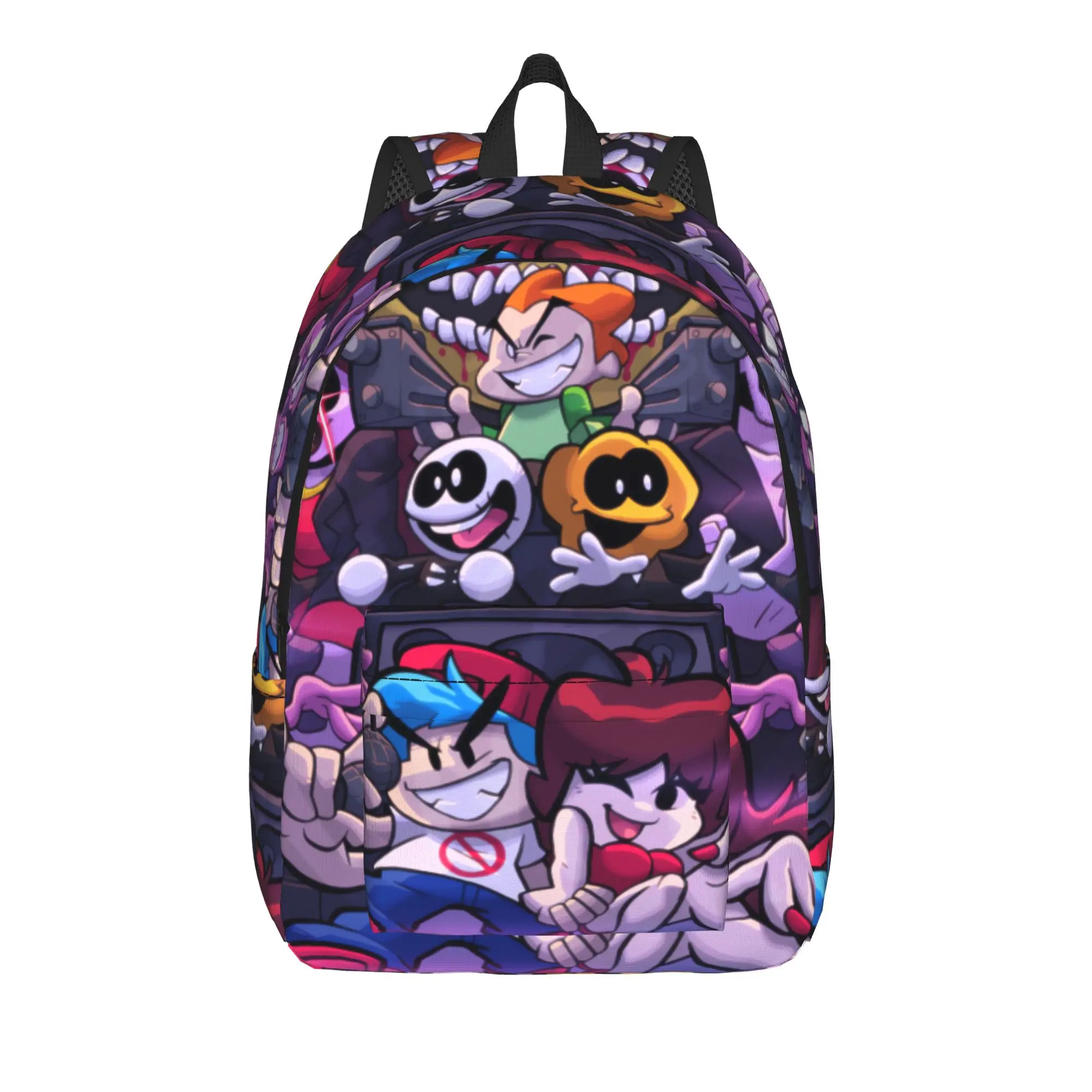 Cartoon Youthful Friday Night Funkin Backpack  Daily Backpacks Female Designer Pattern High School Bags Kawaii Rucksack