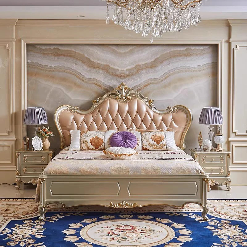

European Design Massage Bed Queen Frame Luxury Double Modern Princess Sofa Castle Wooden Girls Letto Matrimoniale Home Furniture