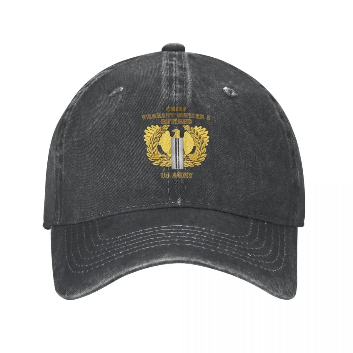 Army - Emblem - Warrant Officer 5 - CW5 w Eagle Retired Cowboy Hat Ball Cap Luxury Brand Women's Beach Men's