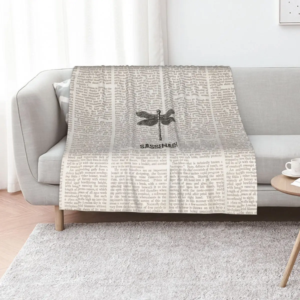 

Dragonfly paper sassenach Throw Blanket Thin Multi-Purpose Plaid Bed covers Blankets