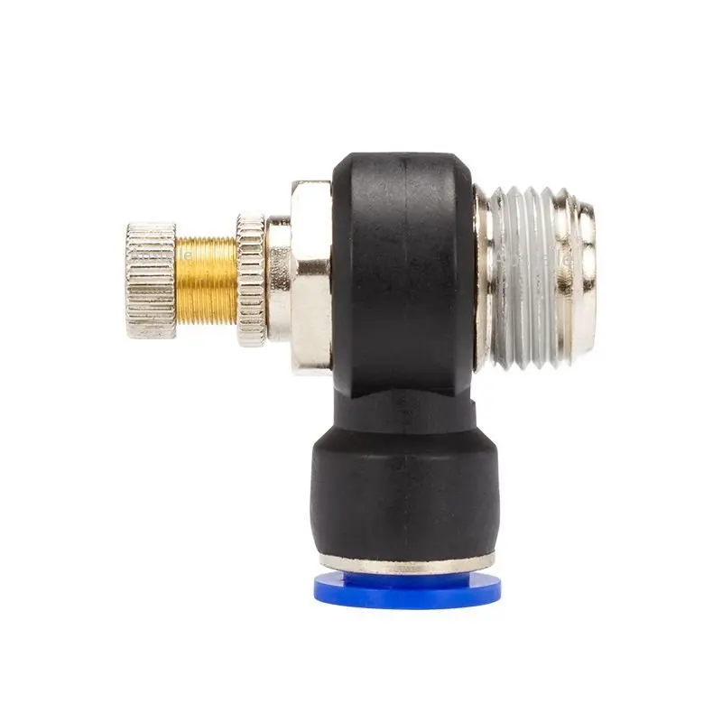 Pneumatic Quick Connector Fittings Speed Flow Controller Regulating Valve SL 4/6/8/10mm OD Hose Tube M5 