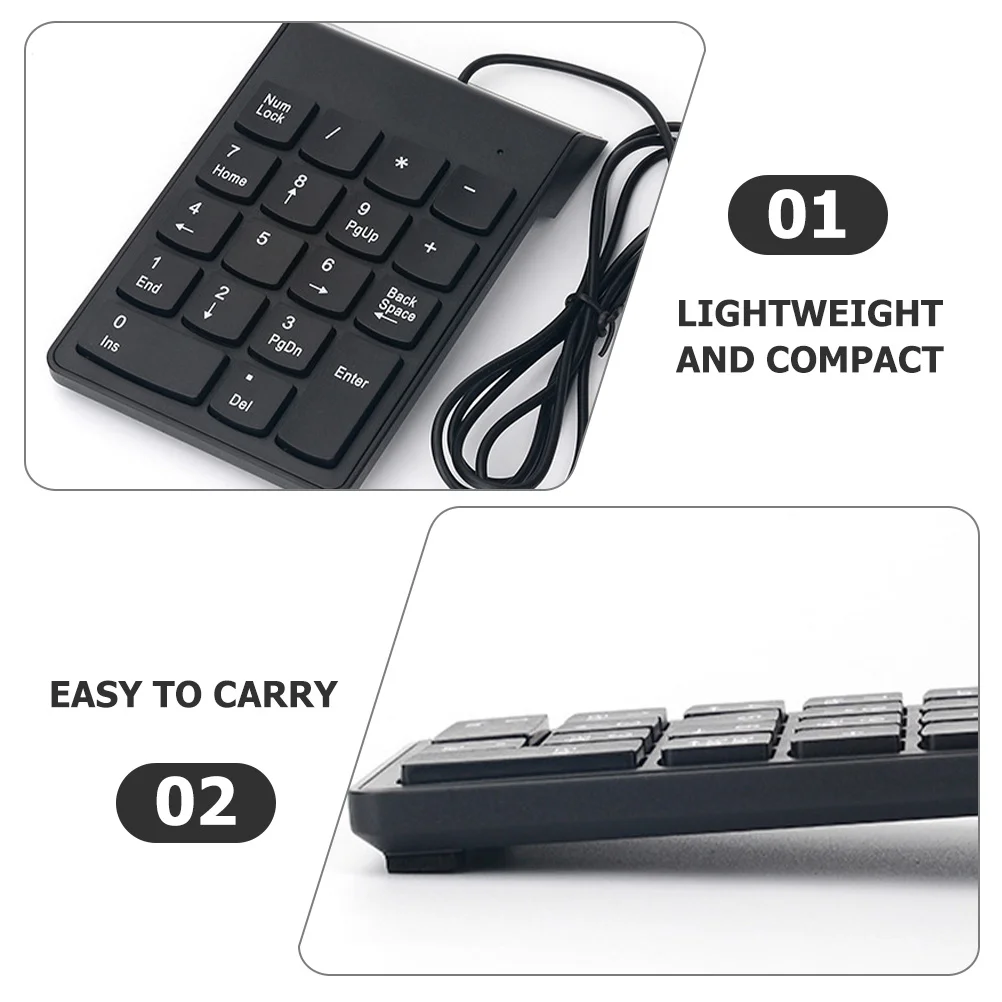لوحة أرقام USB مكونة من 18 مفتاحًا ولوحة مفاتيح رقمية صغيرة محمولة للكمبيوتر المحمول ولوحة مفاتيح رقمية للوحة مفاتيح الكمبيوتر المحمول #1