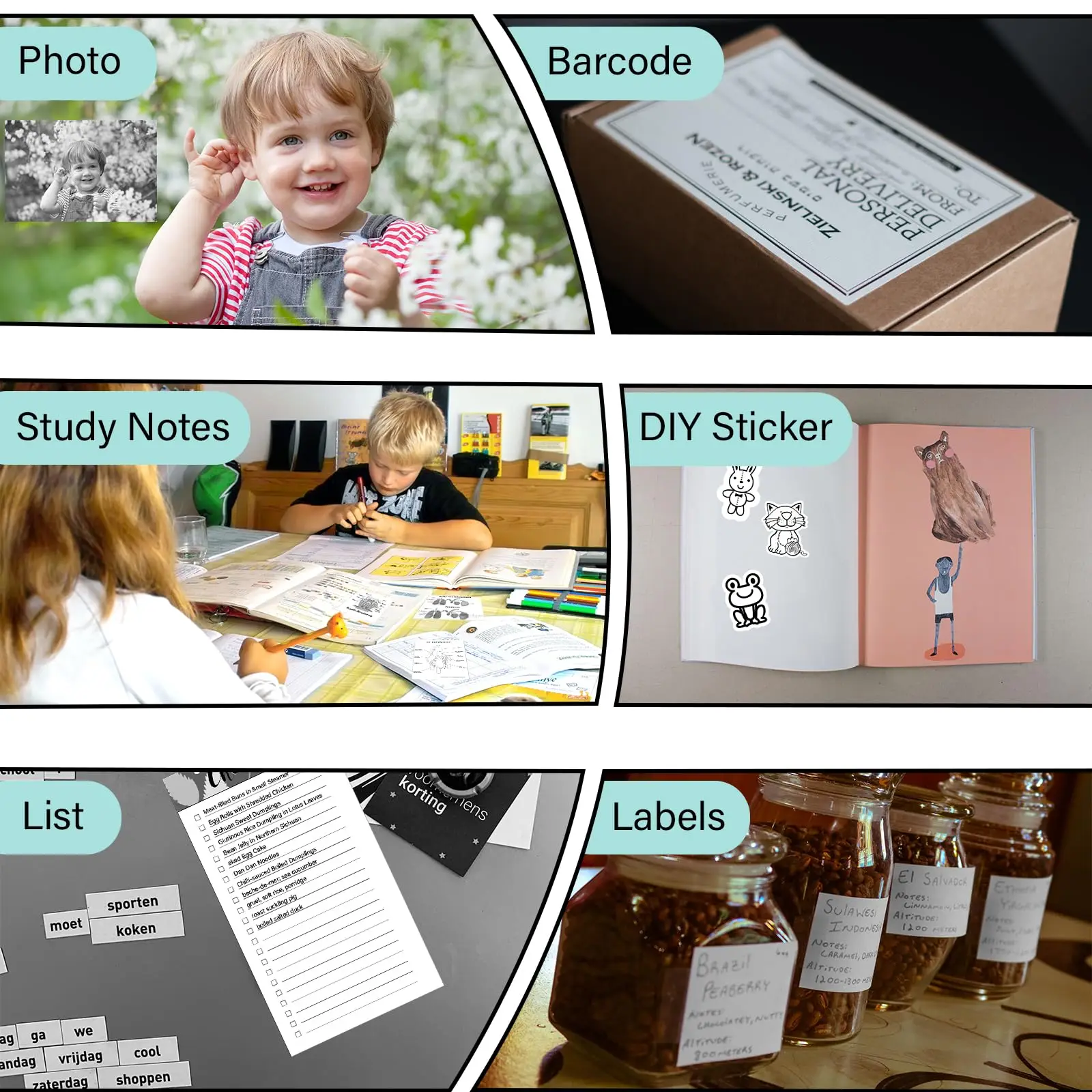 10 Rolls Thermal Paper for Mini Printer, Mini Pocket Printer Sticker Paper for Most Kids Instant Camera,57 x 25,for Photos