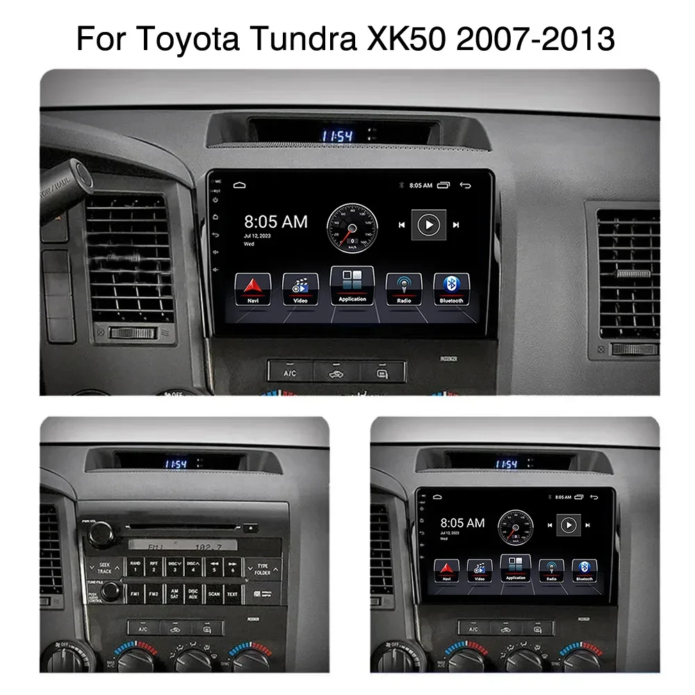 

Android Radio For Toyota Tundra XK50 2007-2013/Sequoia XK60 2008-2017 Car stereo Multimedia Player Carplay Auto GPS navigation