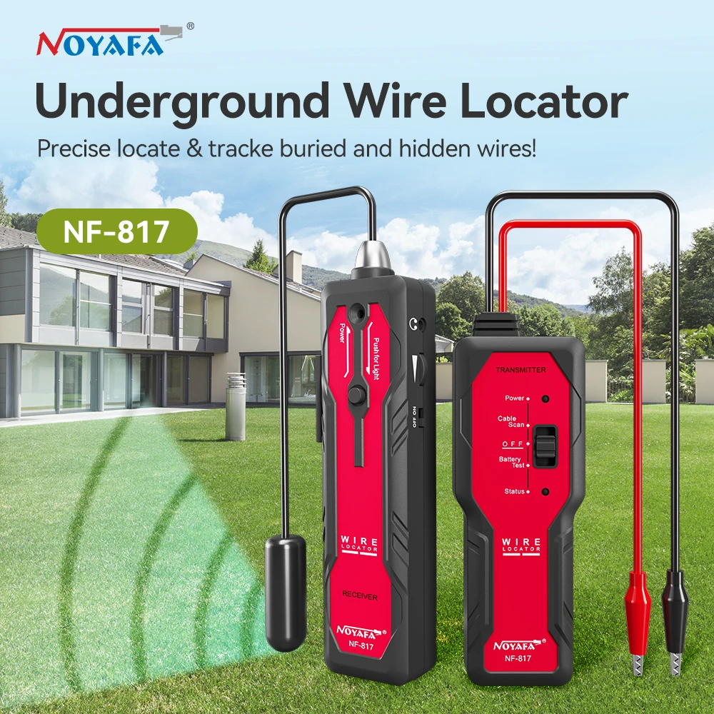 Noyafa Underground Cable Locator NF-817 Visual Fault Wire Tracer Anti-Interference Cable Tester Professional Cable Finder