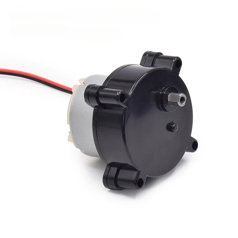 Micro 500 Gearbox Gear Reduction Motor DC 3V-6V 40RPM Slow Speed Large Torque Flat Shaft for Rotating Lighting Fixture Toy Model