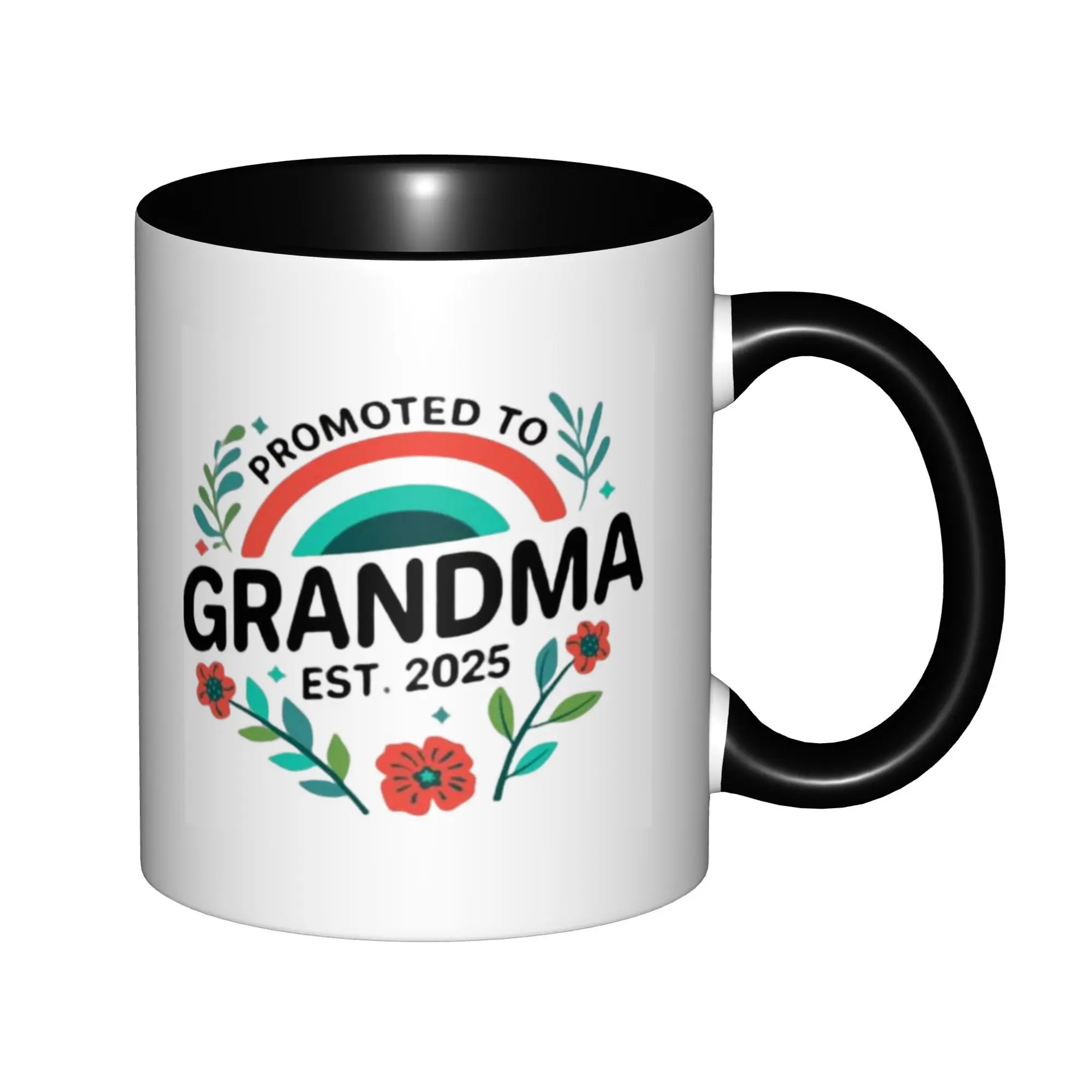 

New Grandma Gifts First Time 2025 For Grandparents Grandma Mugs With Black Handle Birthday Coffee Mugs Ceramic Tea Cups 11oz