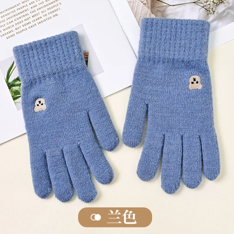 터치 스크린 다목적 겨울 장갑 니트 따뜻한 터치 스크린 장갑 여성용 전체 손가락 스키 장갑 남성용 세련된 럭셔리