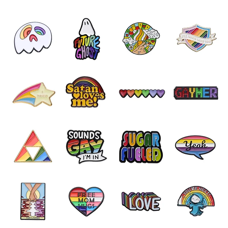 Love And Pride gaymer Enamel Pins Rainbow Homosexual Brooch For Clothes Backpack Enamel Badges LGBT Jewelry Wholesale Gifts