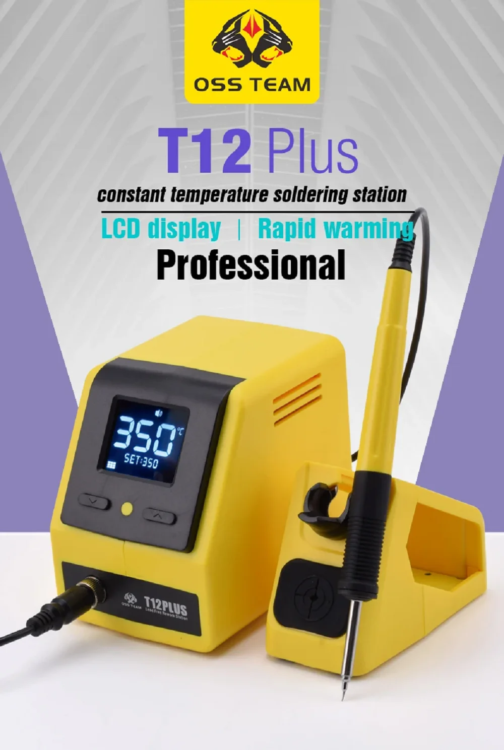 OSS T12 Plus 72W Digital Welding Soldering Station With 6 T12 Tips Fast Heating For Phone Repair BGA Rework Station Welding Tool