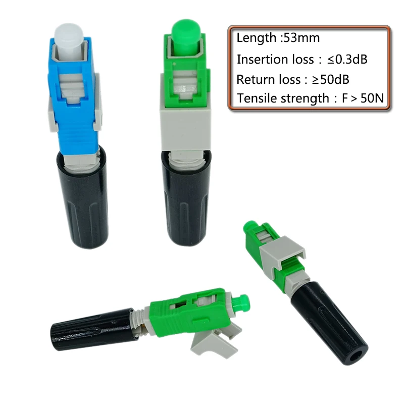 

New SC UPC Single-Mode Fiber Optic Quick Connector FTTH SC APC Cold Connector Tool Optic Fast Connector Field Assembly Adapter