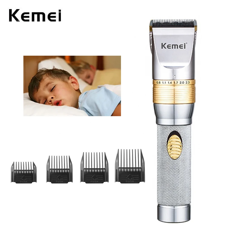 Kemei Ultra-Quiet Baby Hair Clippers Electric Kids Cordless Hair Trimmer Hair Cutting Machine Low Noise Design Adjustable Blade