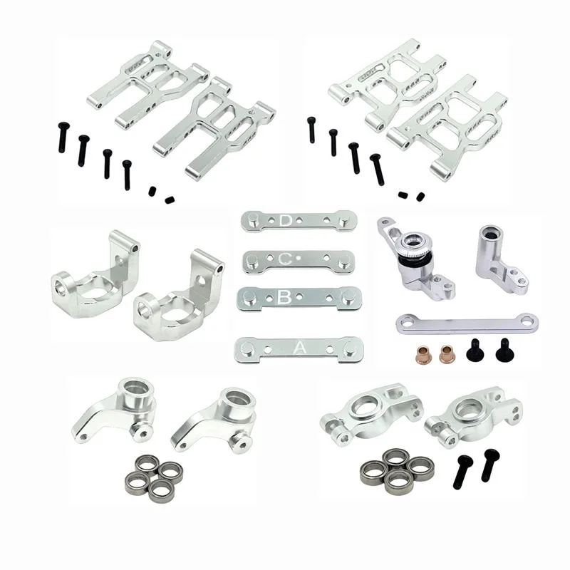 

FOR MJX Hyper Go 10303 10304 Metal Steering Cup Hub Carrier Steering Assembly Swing Arm Set 1/10 RC Car Upgrade Parts Accessorie