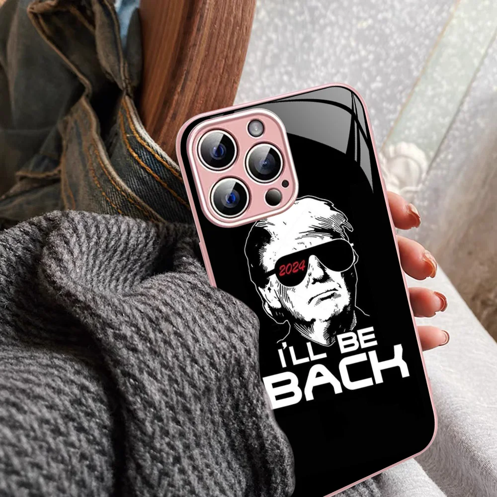 Trump 2024 Phone Case Tempered Glass For Iphone 14 13 12 11 Pro Mini XS MAX 14Plus X XS XR Cover