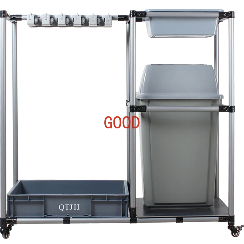 Movable Floor Trolley Function Cleaning Storage Trolley Cleaning Trolley Hotel Servicer