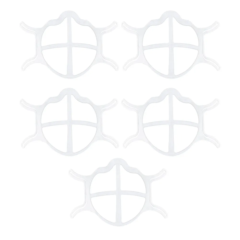 

5Pcs Mask Bracket Silicone Inner Support Comfortable Reusable Non-Stuffy 3D Mask Breathing Frame Mouth Guard Cool Inner Stand