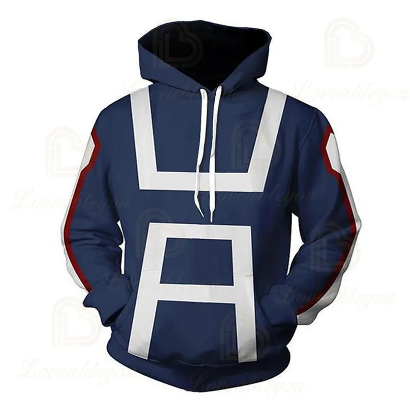 Anime Hero Academia Todoroki Shoto Hoodie Cosplay Costume Midoriya Izuku Sweatshirts All Might Jacket School Uniforms Top